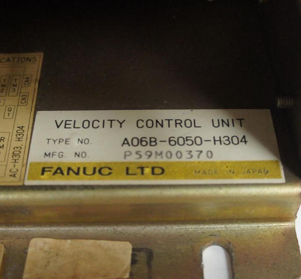 Used FANUC A06B-6050-H304 SERVO DRIVE UNIT W/ A20B-1000-0560/10E SERVO ANALOG BOARD