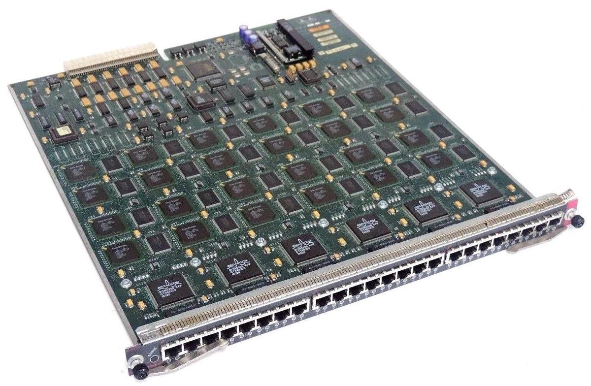 Used CISCO SYSTEMS WS-X5225R 24 PORT 10/100BASE TX 73-3819-03 AO SWITCH MODULE BOARD