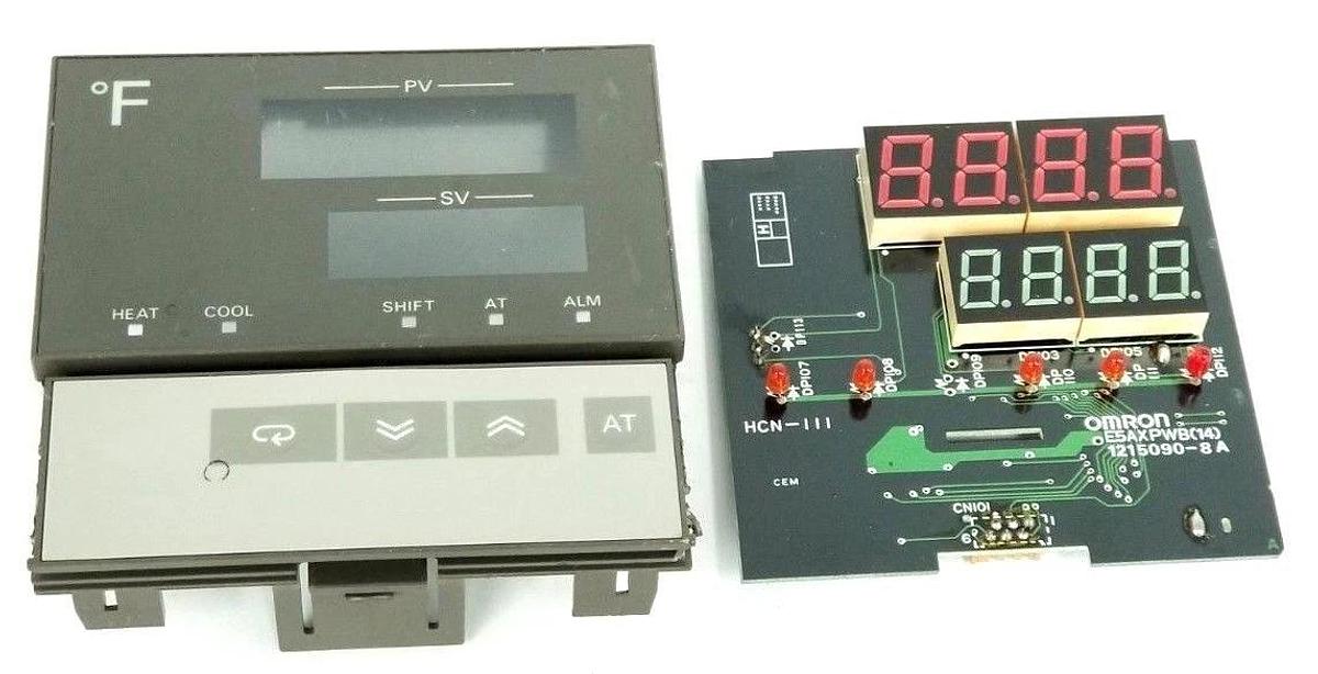 Used OMRON E5AXPWB(14) TEMPERATURE CONTROLLER DISPLAY BOARD 1215090-8A HCN-111
