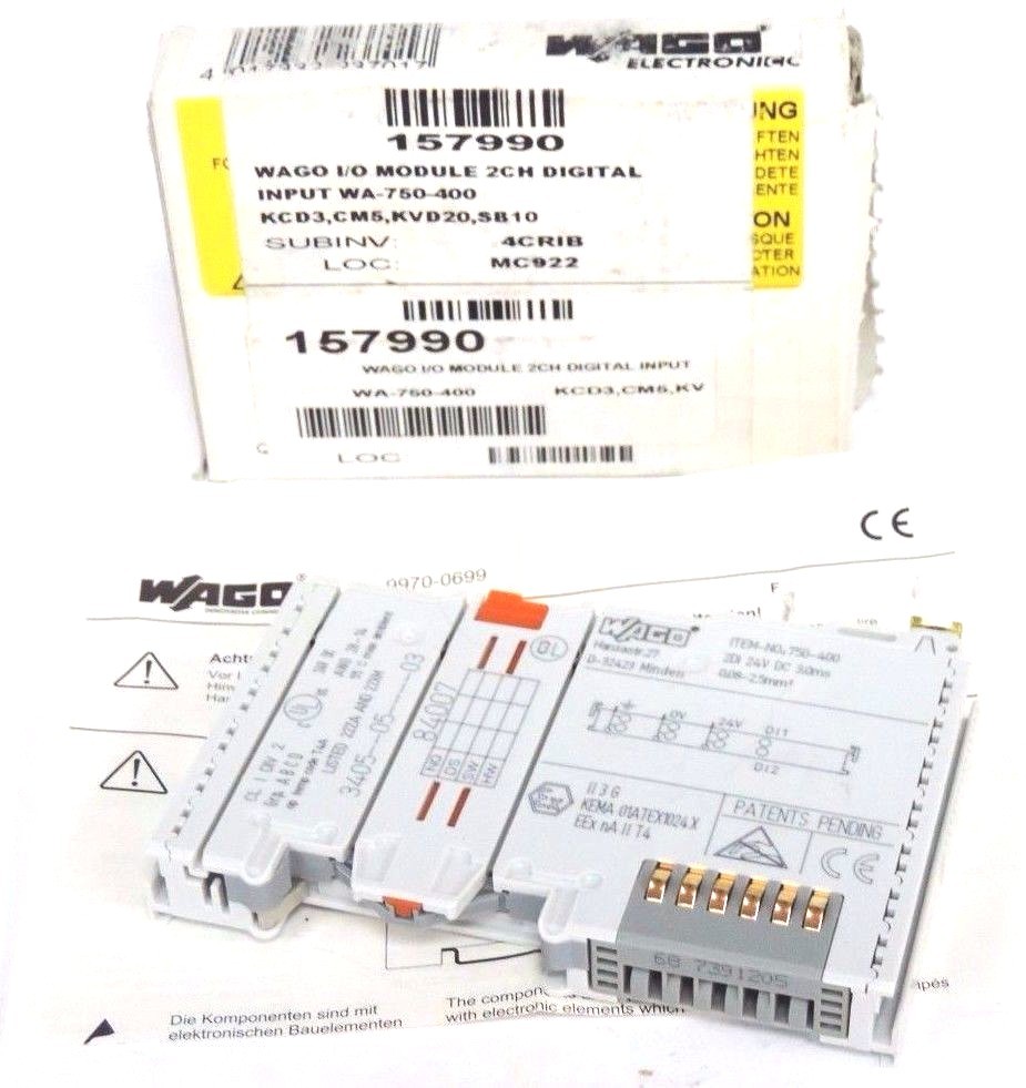 NIB WAGO 750-400 2 CHAN IN 24VDC MODULE 750400