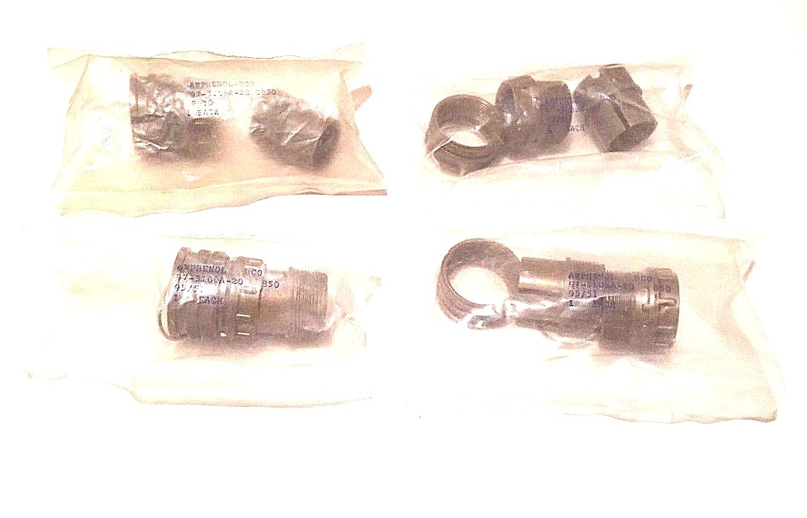 LOT OF 4 NEW AMPHENOL 97-3106A-20 CONNECTOR PLUGS 973106A20