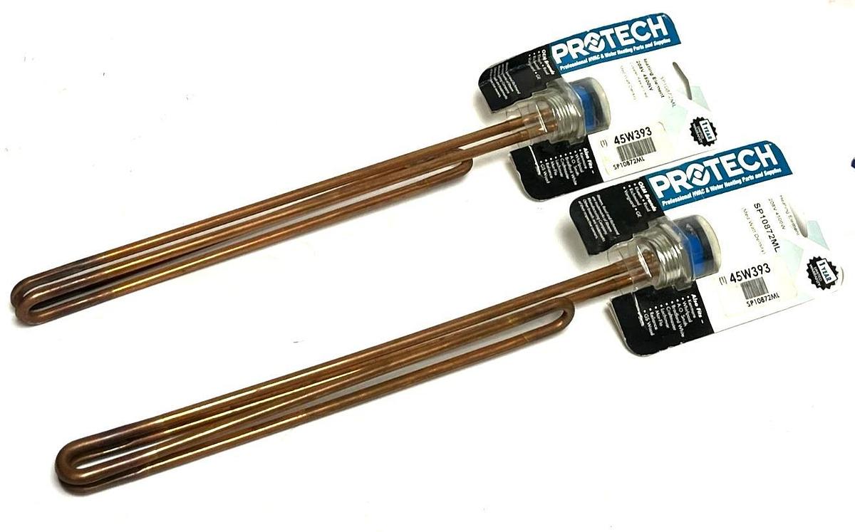 LOT of 2 Protech Rheem SP10872ML Heating Element 208V 4500W Copper Resistored