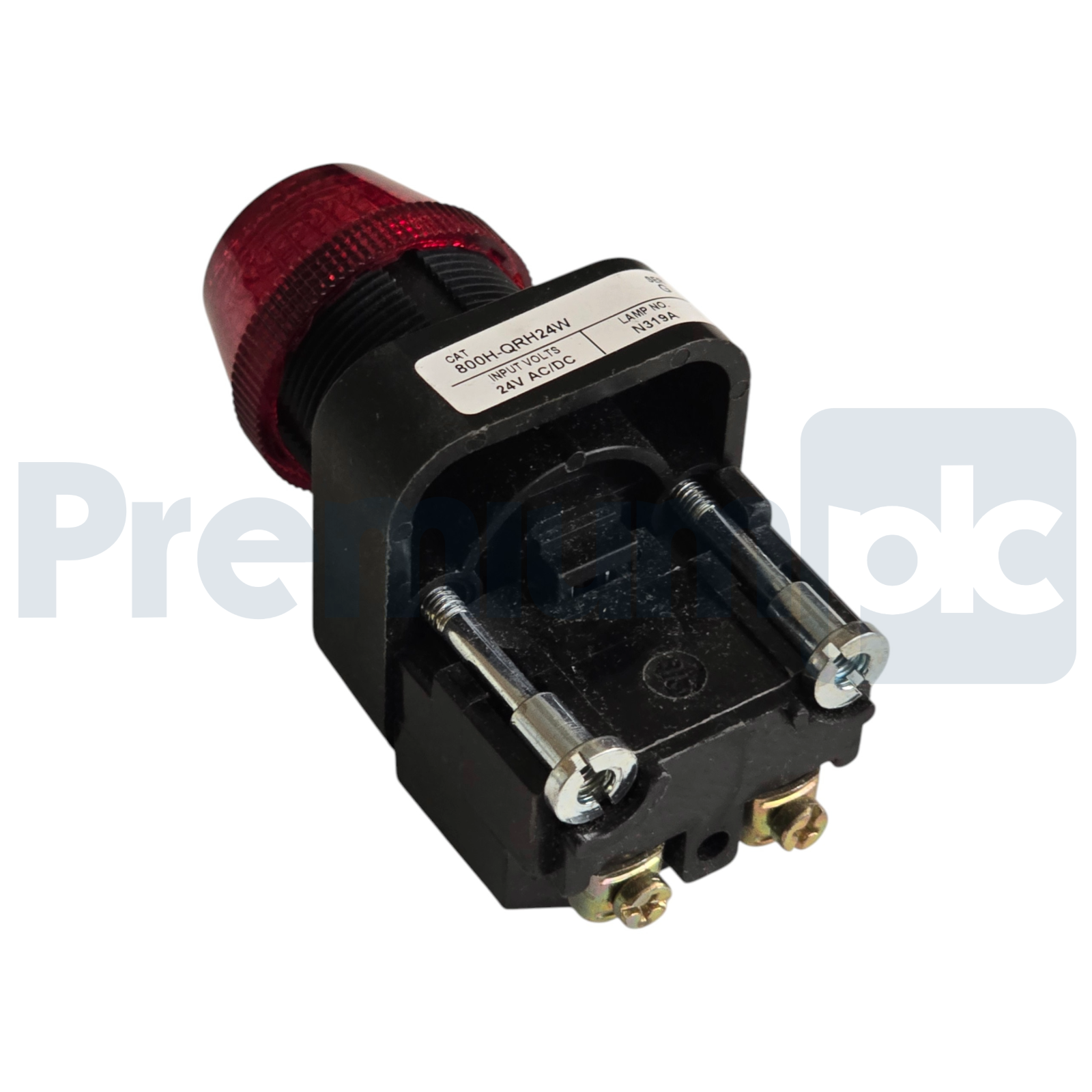 Used ALLEN BRADLEY 800H-QRH24W /G 30mm RED PILOT LIGHT 800H PUSH BUTTON NSNP (read)