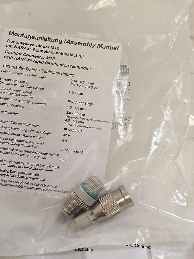 LOT OF 25 NEW ALLEN BRADLEY 1585D-M4DC-H IDC FIELD ATTACHABLE CONNECTORS SER. A