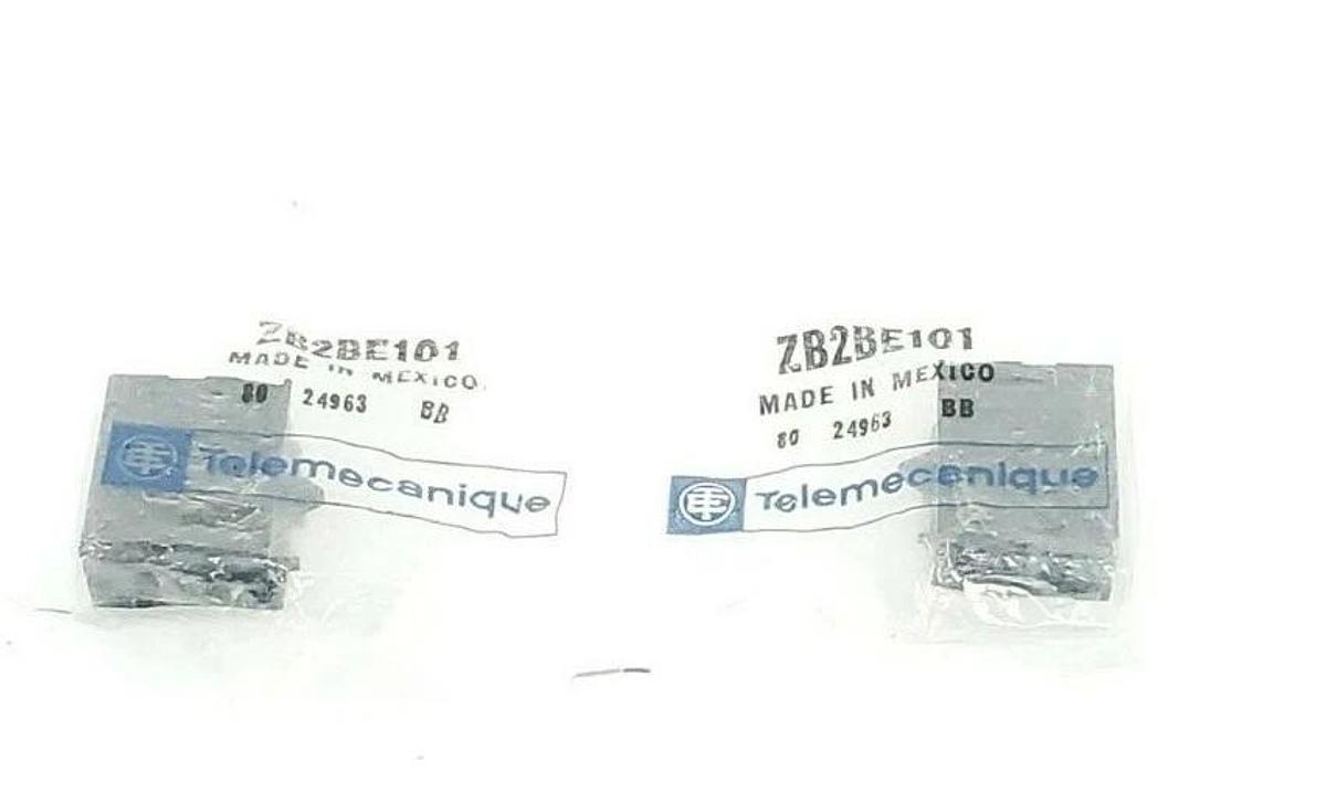 Used LOT OF 2 NEW TELEMECANIQUE ZB2-BE101 CONTACT BLOCKS, ZB2BE101