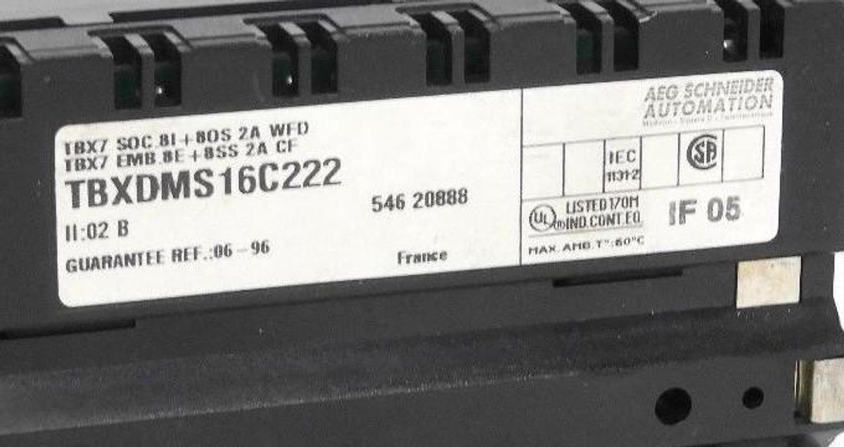 Used AEG SCHNEIDER TBXDMS16C222 CONTROL UNIT TBX7