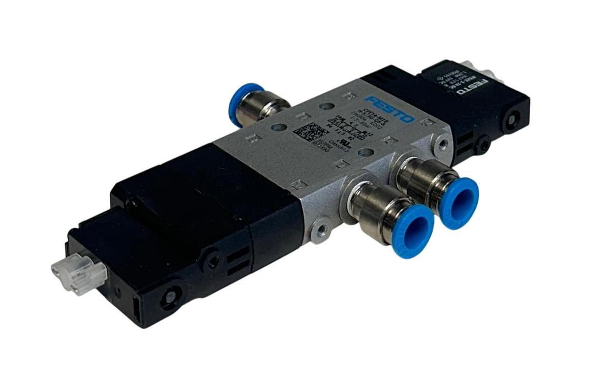 Used FESTO CPE14-M1BH-5/3G-QS-8 / 196904 PNEUMATIC SOLENOID VALVE 24VDC 1.28W NSMP