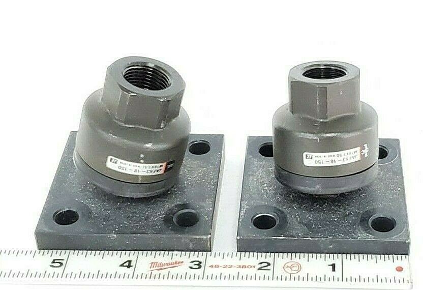 Used LOT OF 2 SMC JAF63-18-150 FLOATING JOINTS M18X1.50 JAF6318150