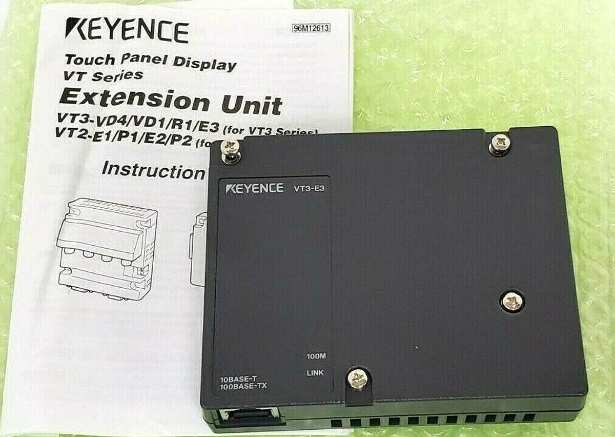 NIB KEYENCE VT3-E3 TOUCH PANEL DISPLAY ETHERNET EXTENSION UNIT 5VDC 200mA VT3E3