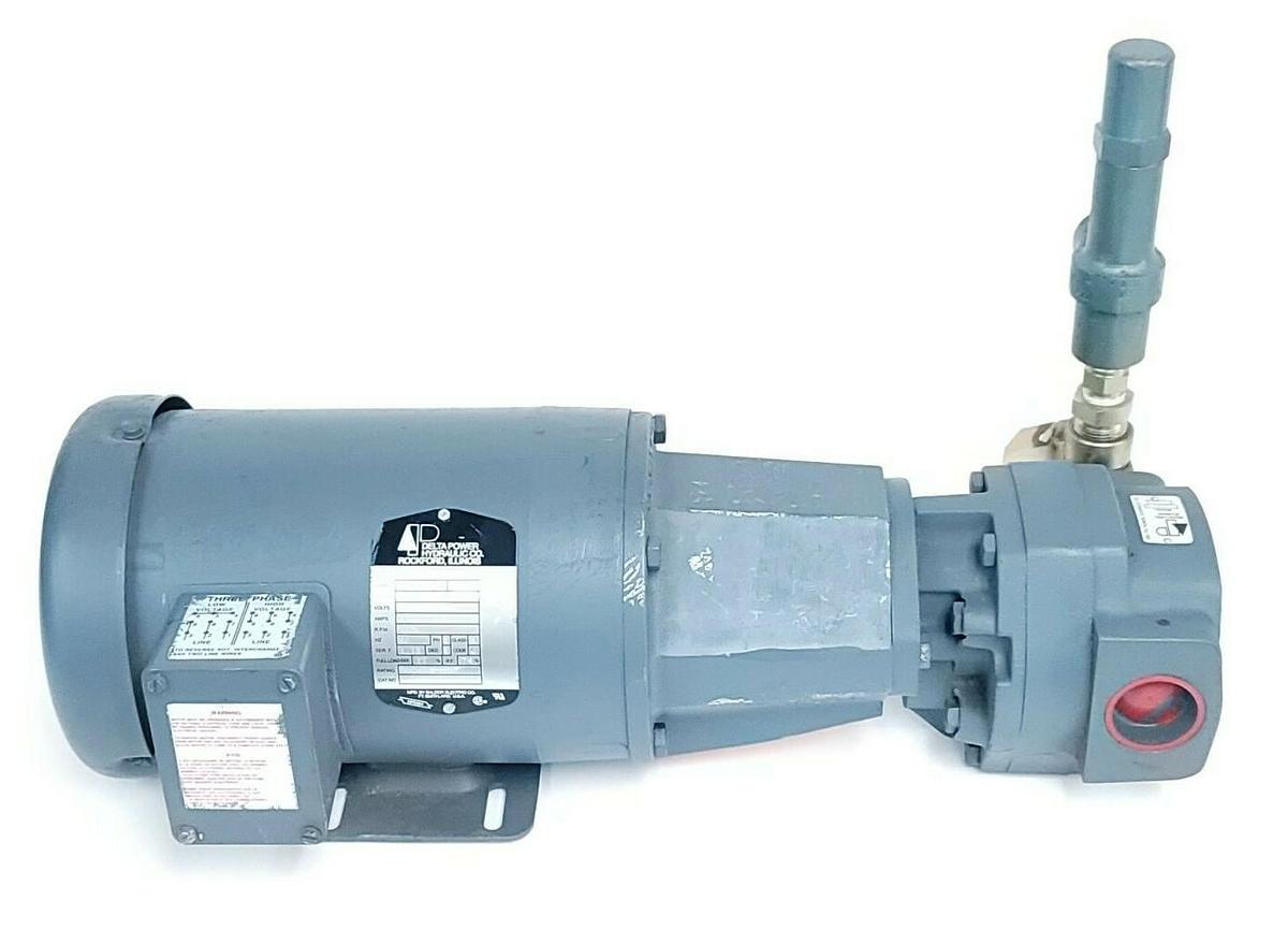 Used NEW DELTA POWER HYDRAULIC 35H727-87 FRAME 56C H.P. 1 VOLTS: 208-230/460 W/ C43
