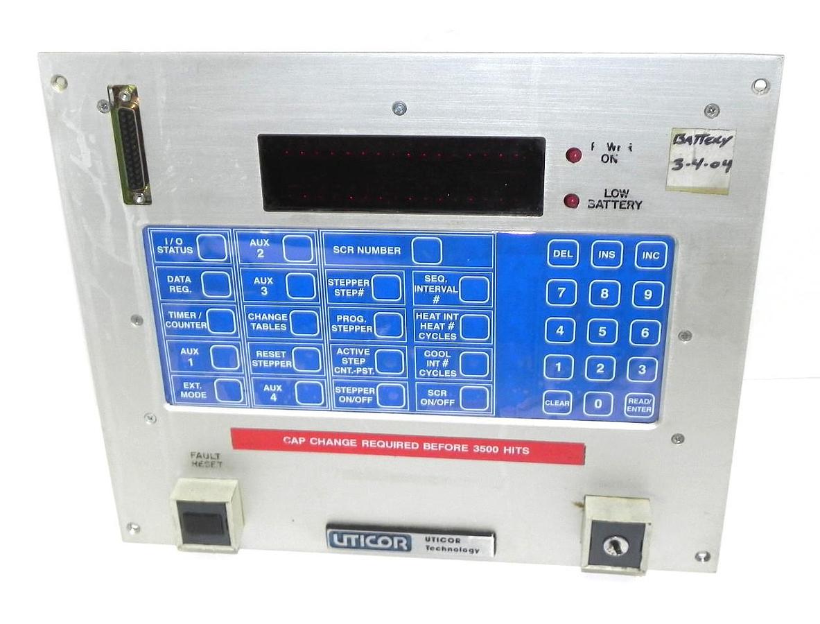 Used UTICOR DATA ENTRY PANEL 75C04 60B30-5, 75C02 60B28-2