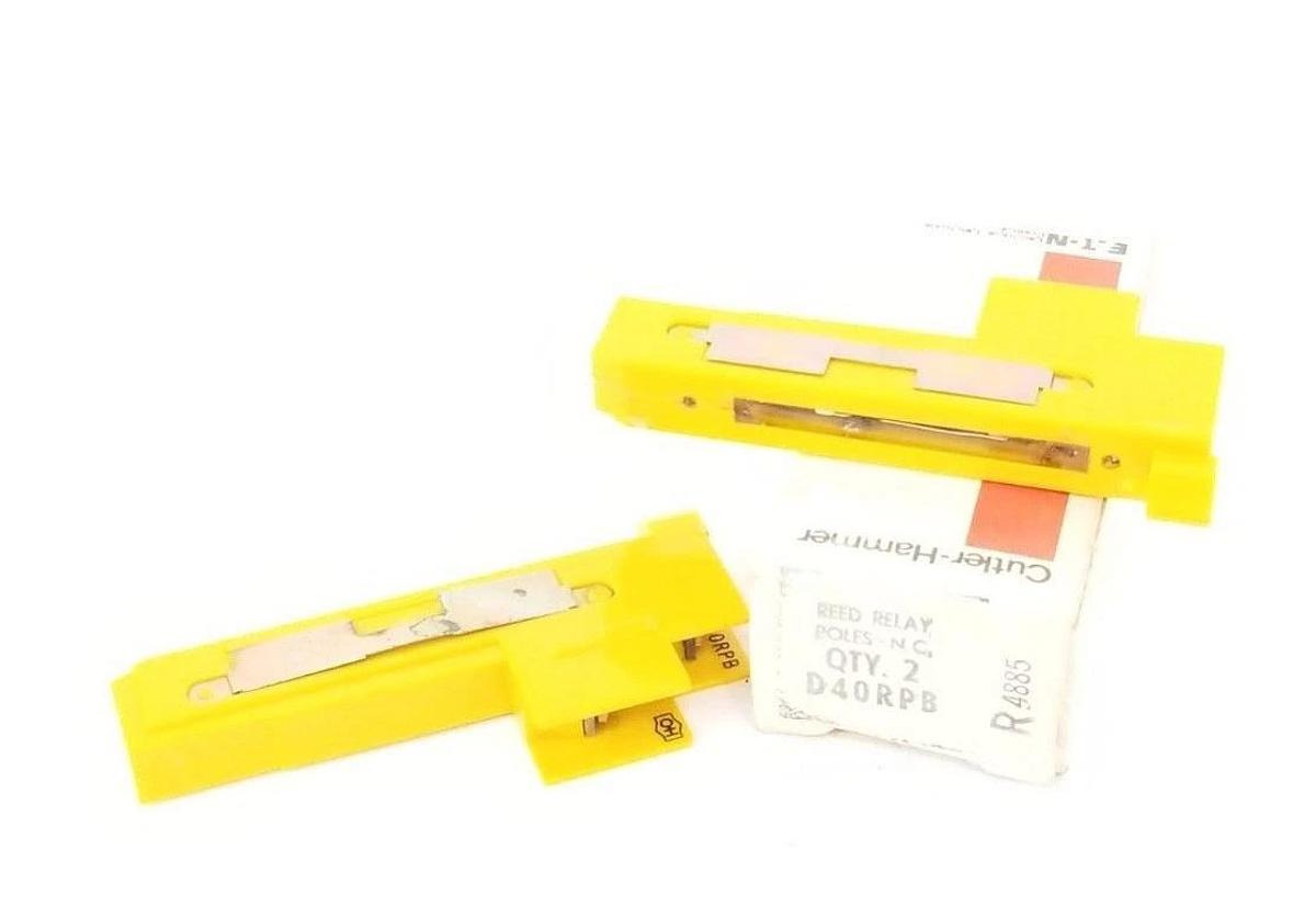 Used BOX OF 2 NEW EATON CUTLER HAMMER D40RPB REED RELAYS
