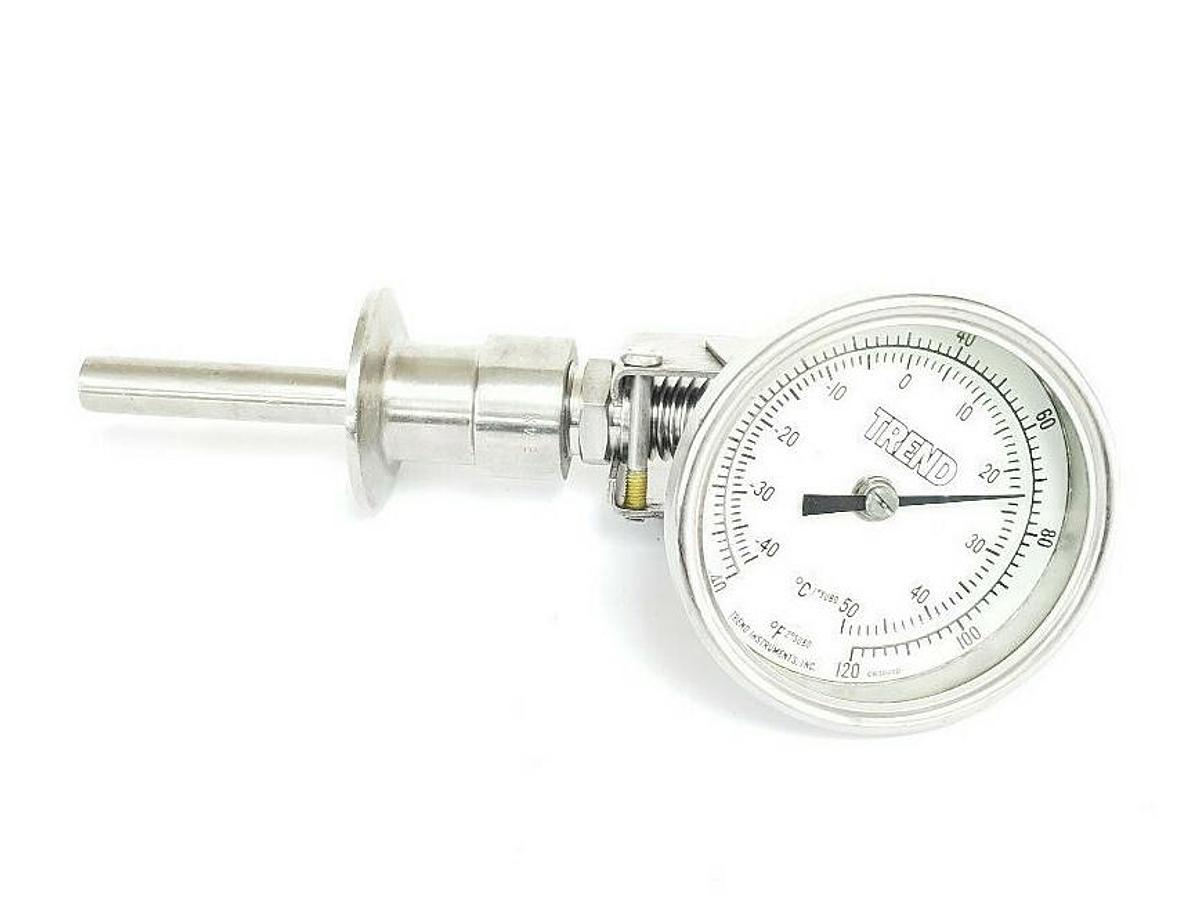 Used TREND INSTRUMENTS -40 TO 120 DEG F / -40 TO 50 DEG C THERMOMETER, 2-1/2" STEM