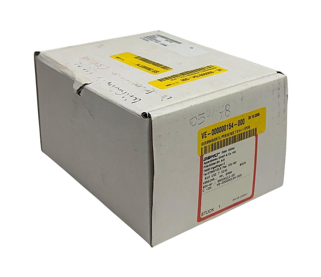 GEMU 610 15D 7 5141 / 61015D75141 DIAPHRAGM VALVE 2/2-WAY PP EPDM OEM B829 NSMP
