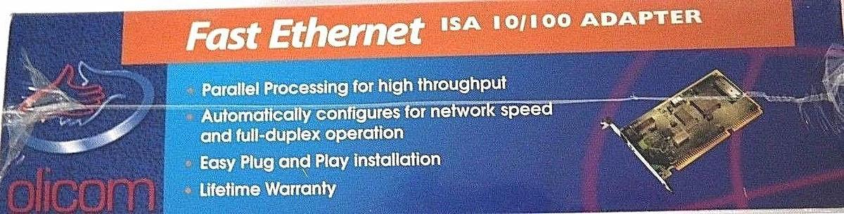 Used NEW SEALED OLICOM OC-2325 FAST ETHERNET ISA 10/100 ADAPTER 23251551
