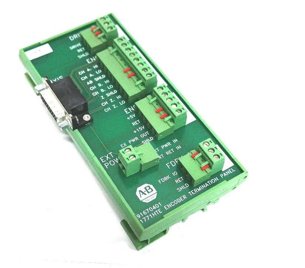 Used ALLEN BRADLEY 1771-HTE ENCODER TERMINATION PANEL 1771HTE 91670401