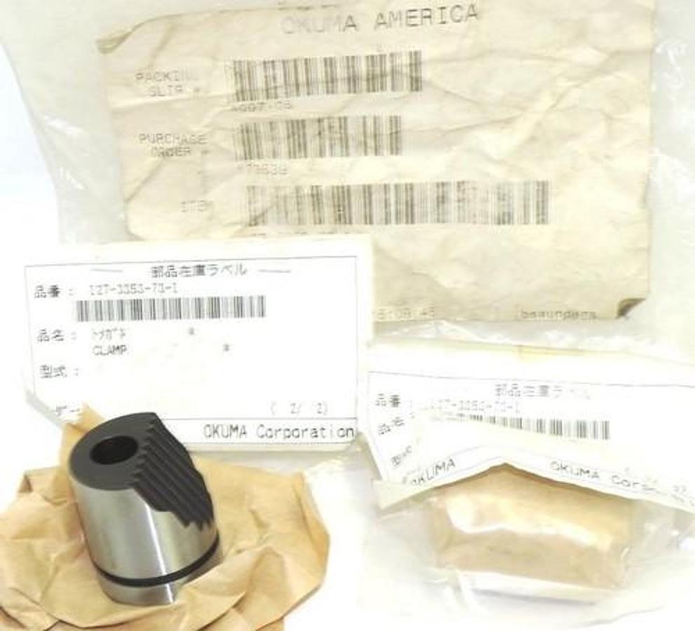 Used LOT OF 2 NEW OKUMA 127-3353-73-1 CLAMPS, 1273353731