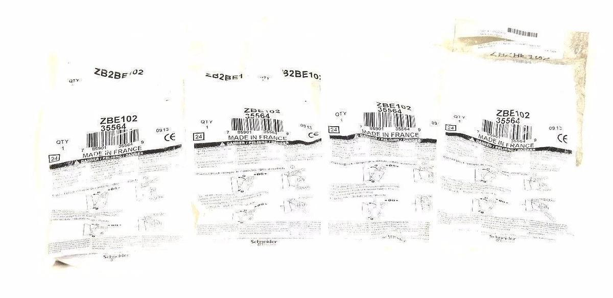 Used LOT OF 9 NEW TELEMECANIQUE ZB2BE102 CONTACT BLOCK 10AMPS, 600V