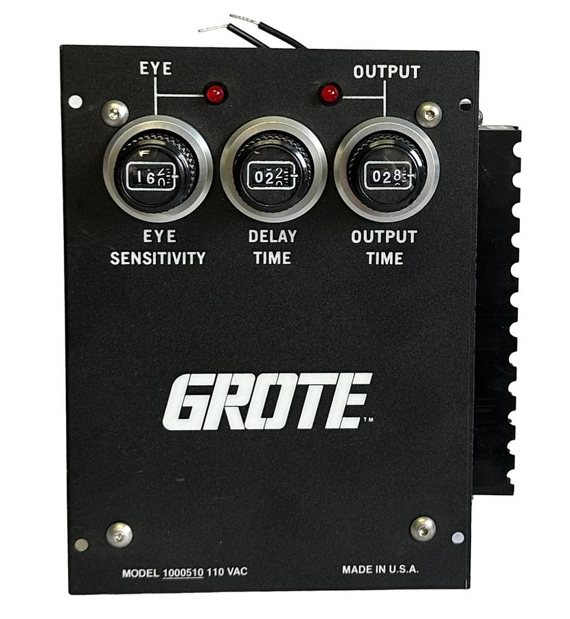 Used NEW GROTE MODEL 1000510 TIMING MODULE EYE SENSITIVITY DELAY TIME OUTPUT TIME 12V