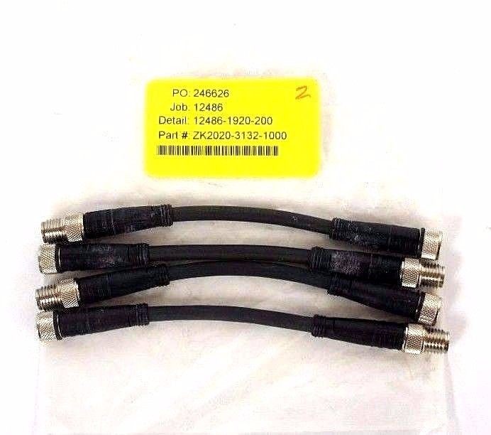 Used LOT OF 4 NEW  BECKHOFF ZK2020-3132-1000 POWER CABLE  ZK202031321000