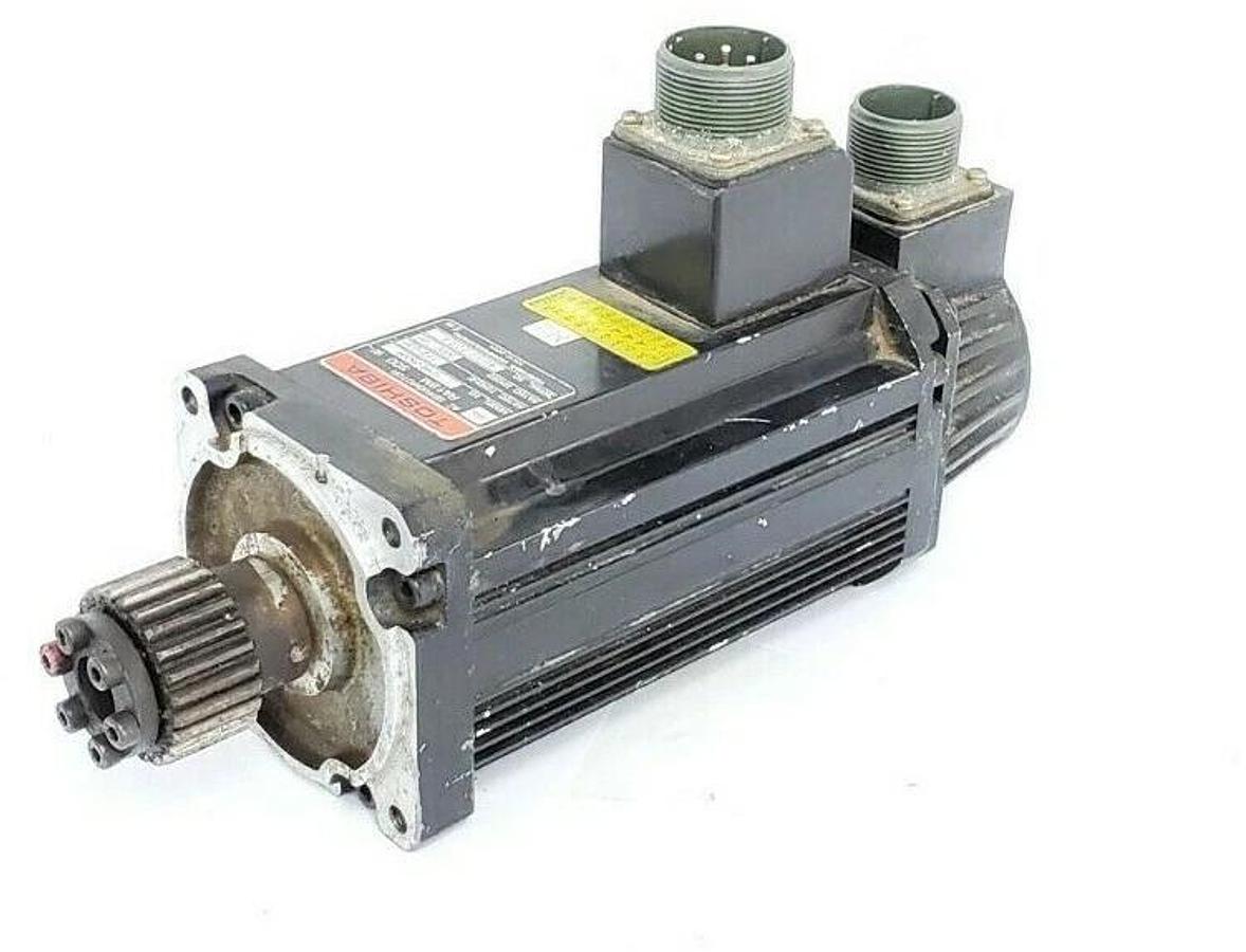 Used TOSHIBA 12M2-0500R AC SERVOMOTOR 12M20500R, 3000 RPM, 16.2 KG.CM