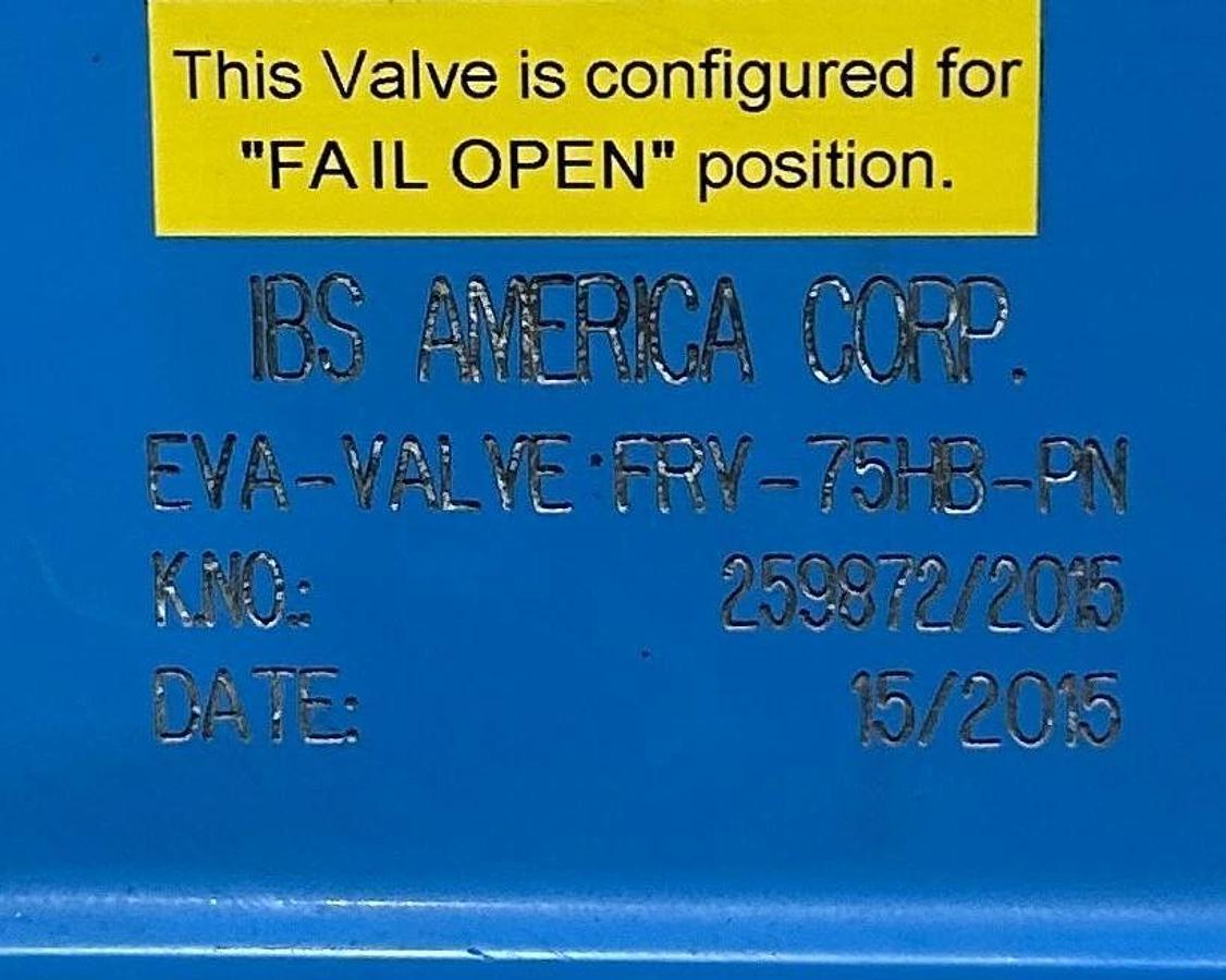 IBS AMERICA FRV-75HB-PN / FRV75HBPN EVA VALVE PRECISE VACUUM CONTROL NSNP