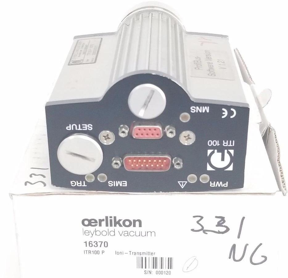 Used LEYBOLD VAKUUM IRT100-P 16370 IONI-TRANSMITTER IRT100P (FOR PARTS)