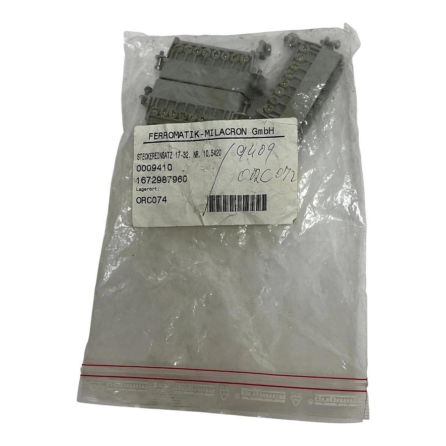 Lot of 3 Ferromatik Milacron 10.5420 Male Heavy Duty Connector Inserts New