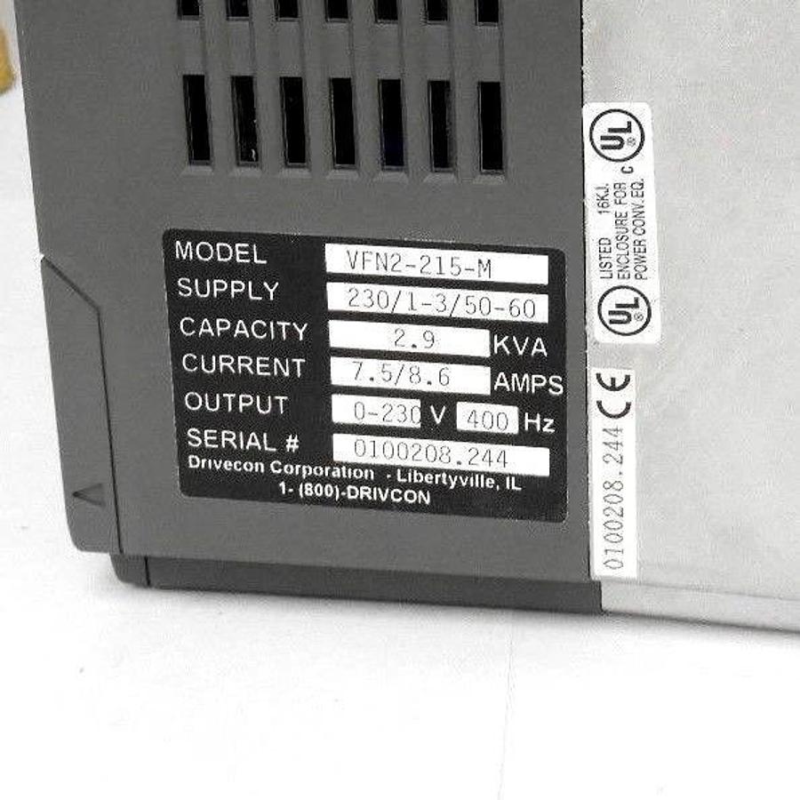 Used NIB DRIVECON VFN2-215-M DRIVE N2-SERIES 230/1-3/50-60, VFN2215M, NDOP-01 KEYPAD