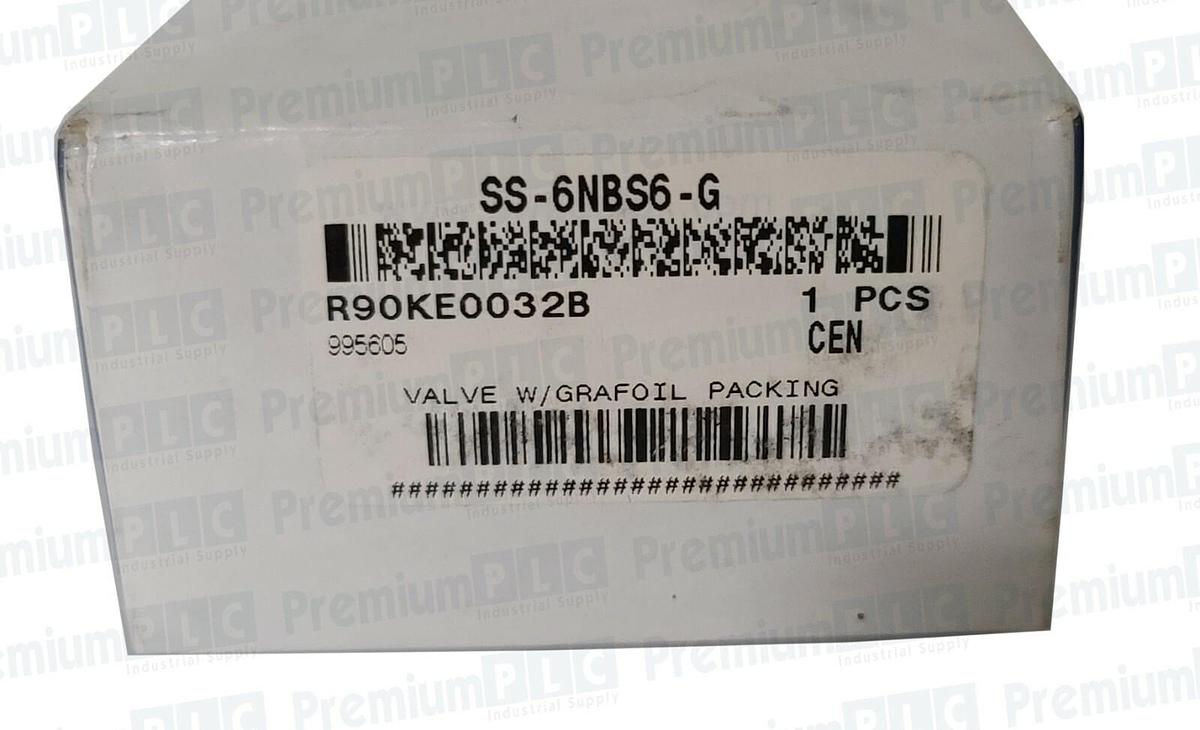 Used NEW SWAGELOK SS-6NBS6-G / SS6NBS6G SS UNION BONNET NEEDLE VALVE 0.86Cv, 3/8"