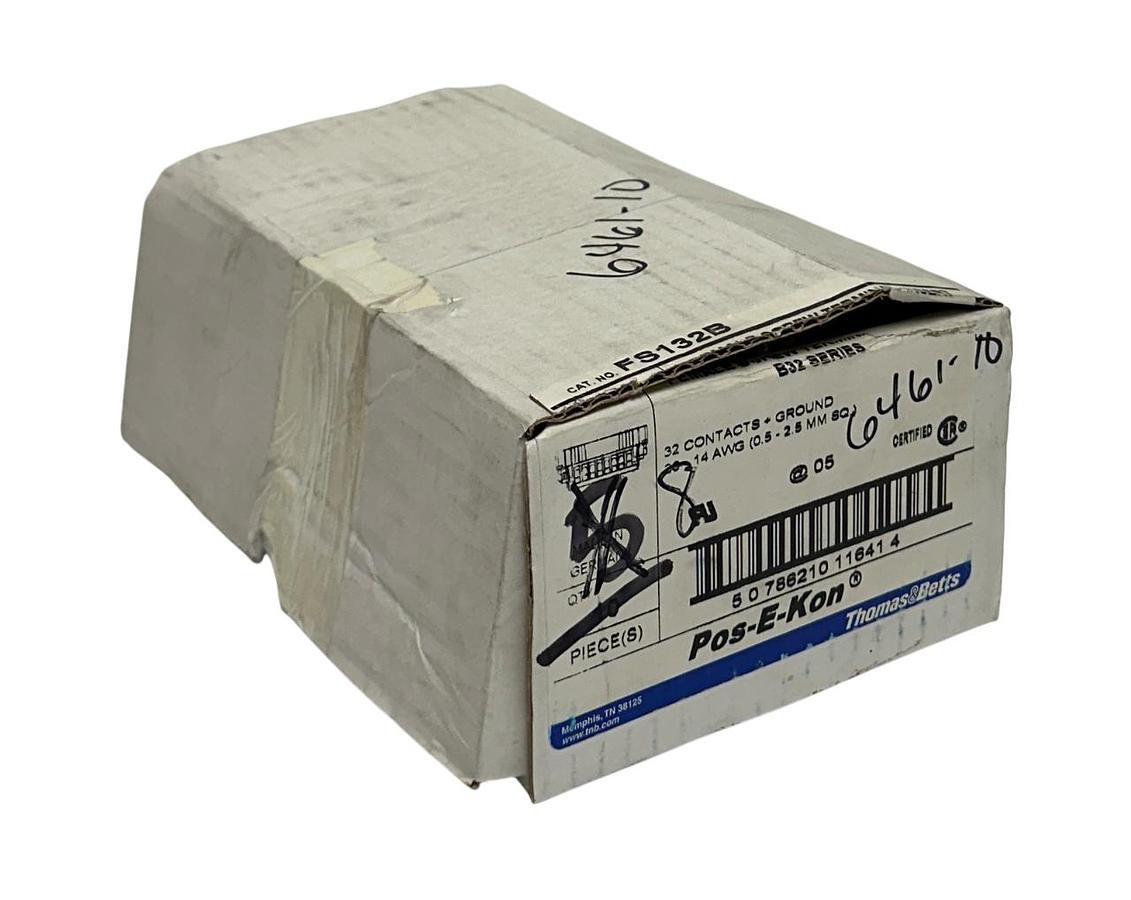 Used 12 THOMAS & BETTS FS132B Pos-E-Kon FEMALE SCREW TERMINAL INSERTS B32 SERIES NSMP