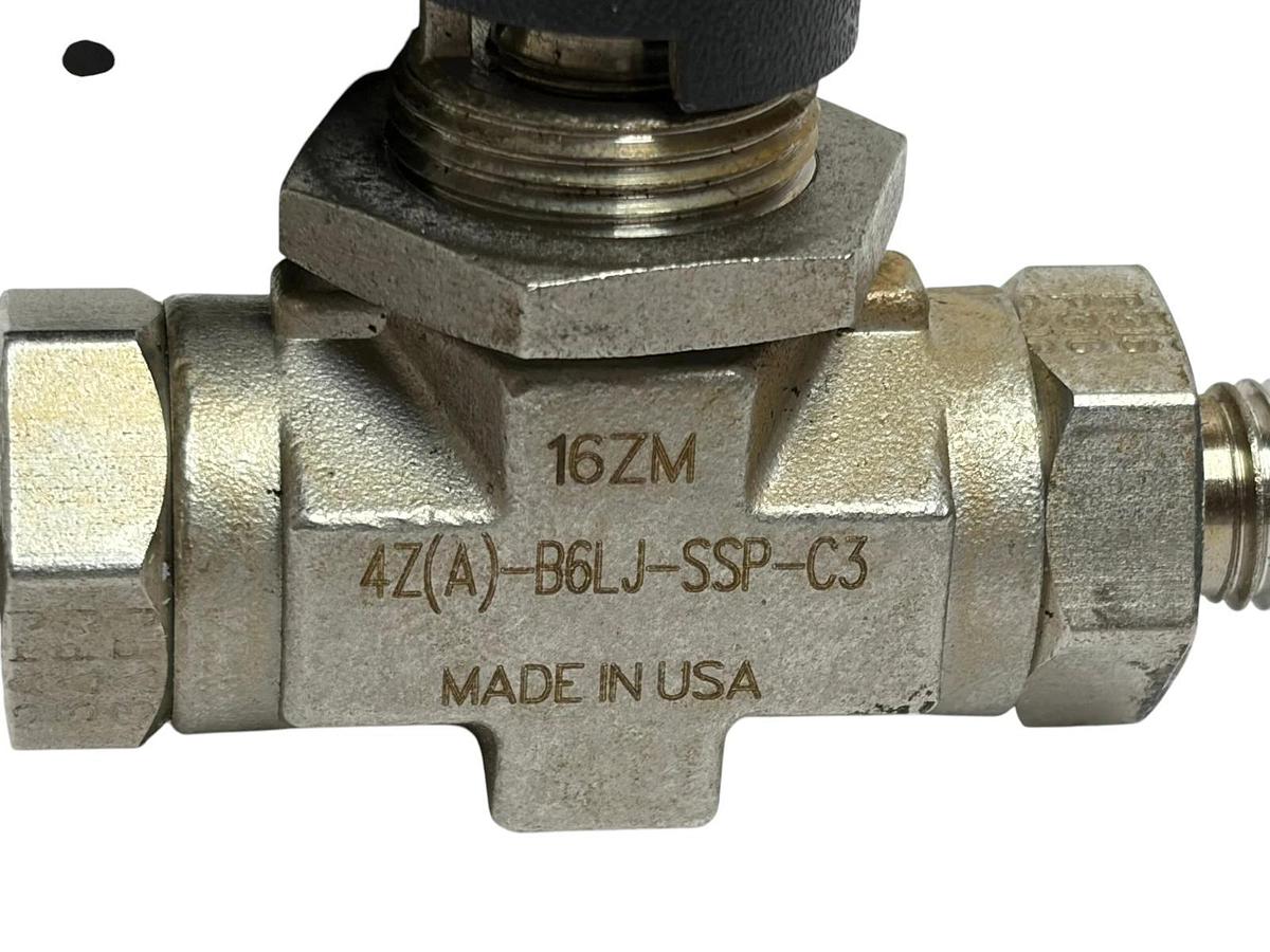 Swagelok Ball Valve 4Z-B6LJ-SSP-C3 Pressure Gauge Braided Stainless Hoses Lot