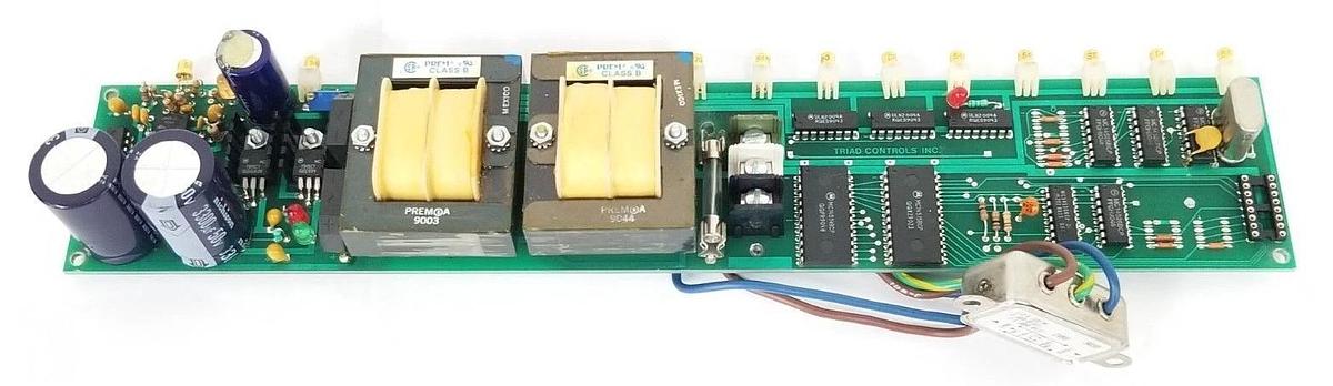 Used TRIAD CONTROLS INC. EB32MT1 POWER BOARD W/ CORCOM 2VB3 LINE FILTER