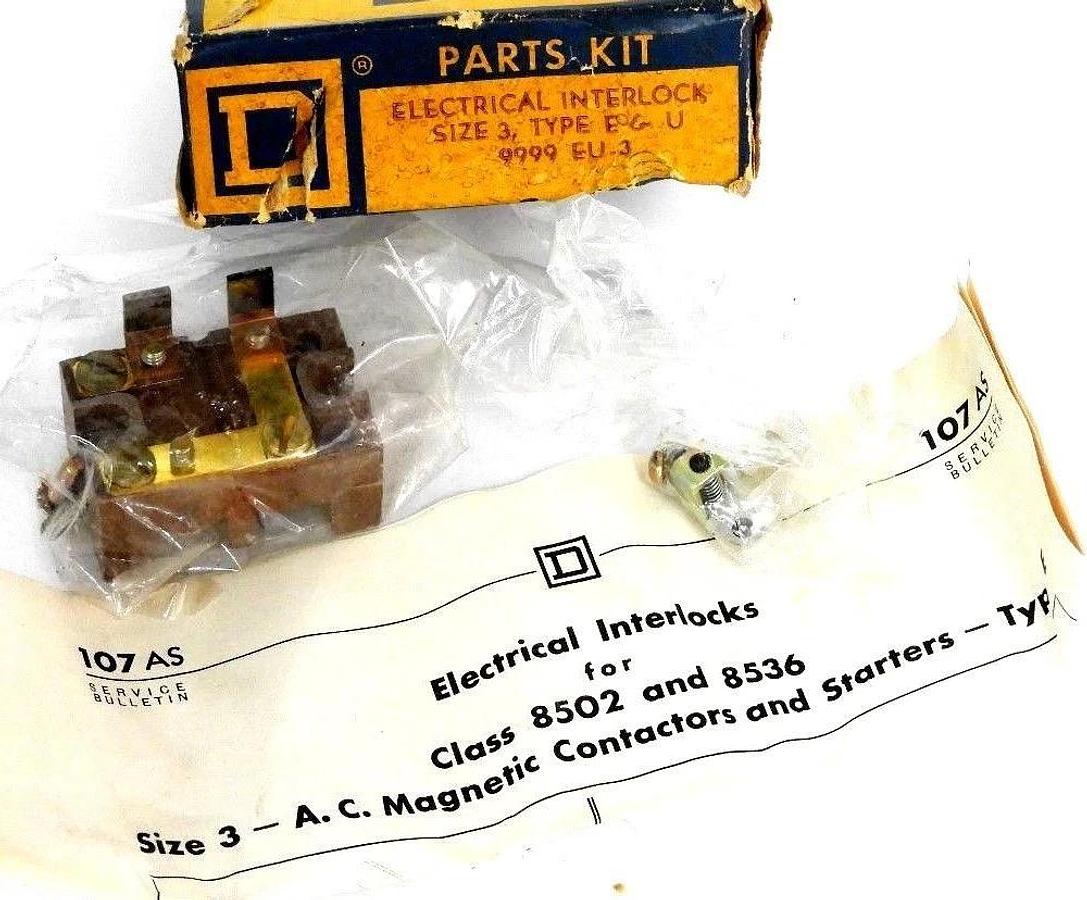 NEW SQUARE D 9999-EU-3 INTERLOCK KIT NEMA 3 TYPE E & U, 9999EU3