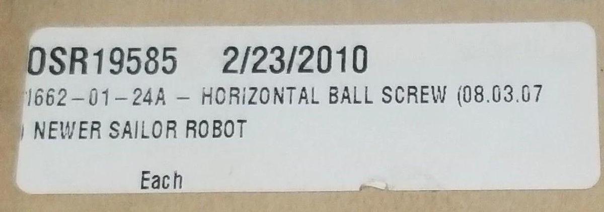 Used KURODA 11-1662-01-24A BALL SCREW 1116620124A