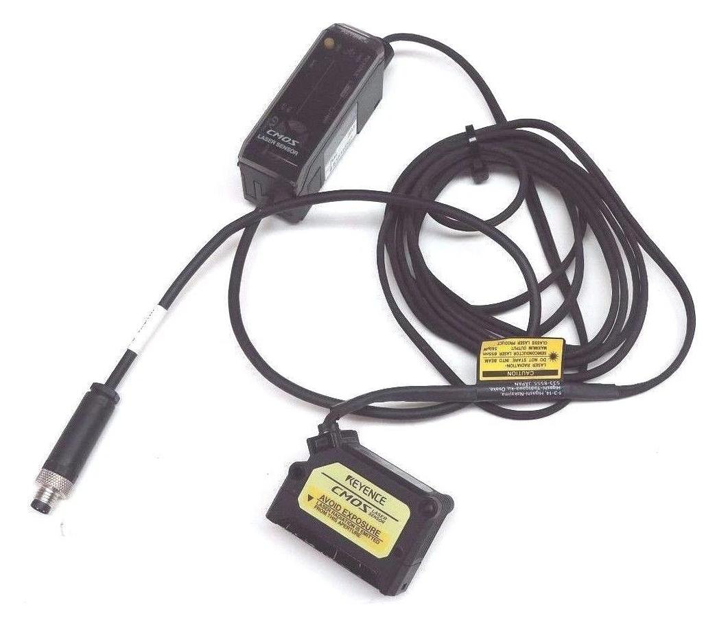 Used KEYENCE GV-21P LASER SENSOR AMPLIFIER W/ GV-H45 CMOS SENSOR GV21P, GVH45