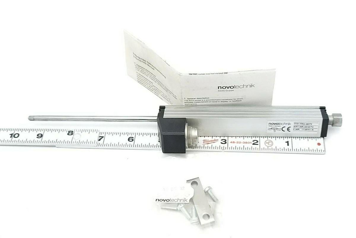Used NIB NOVOTECHNIK TRS-0075 LINEAR POSITION SENSOR ART. NO. 023273 F. NR. 113541/A