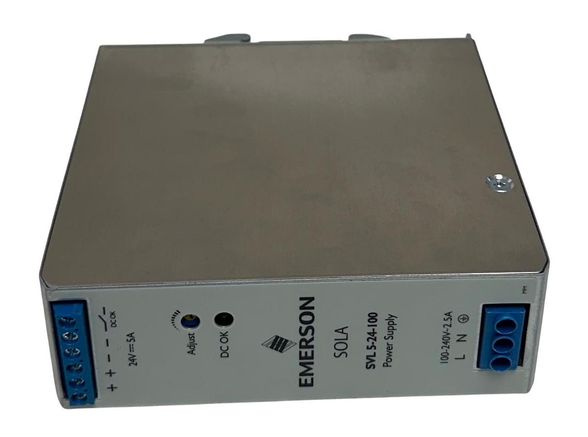 Used EMERSON SOLA SVL 5-24-100 / SVL524100 SVL SERIES POWER SUPPLY 120W 24V OUT NSMP