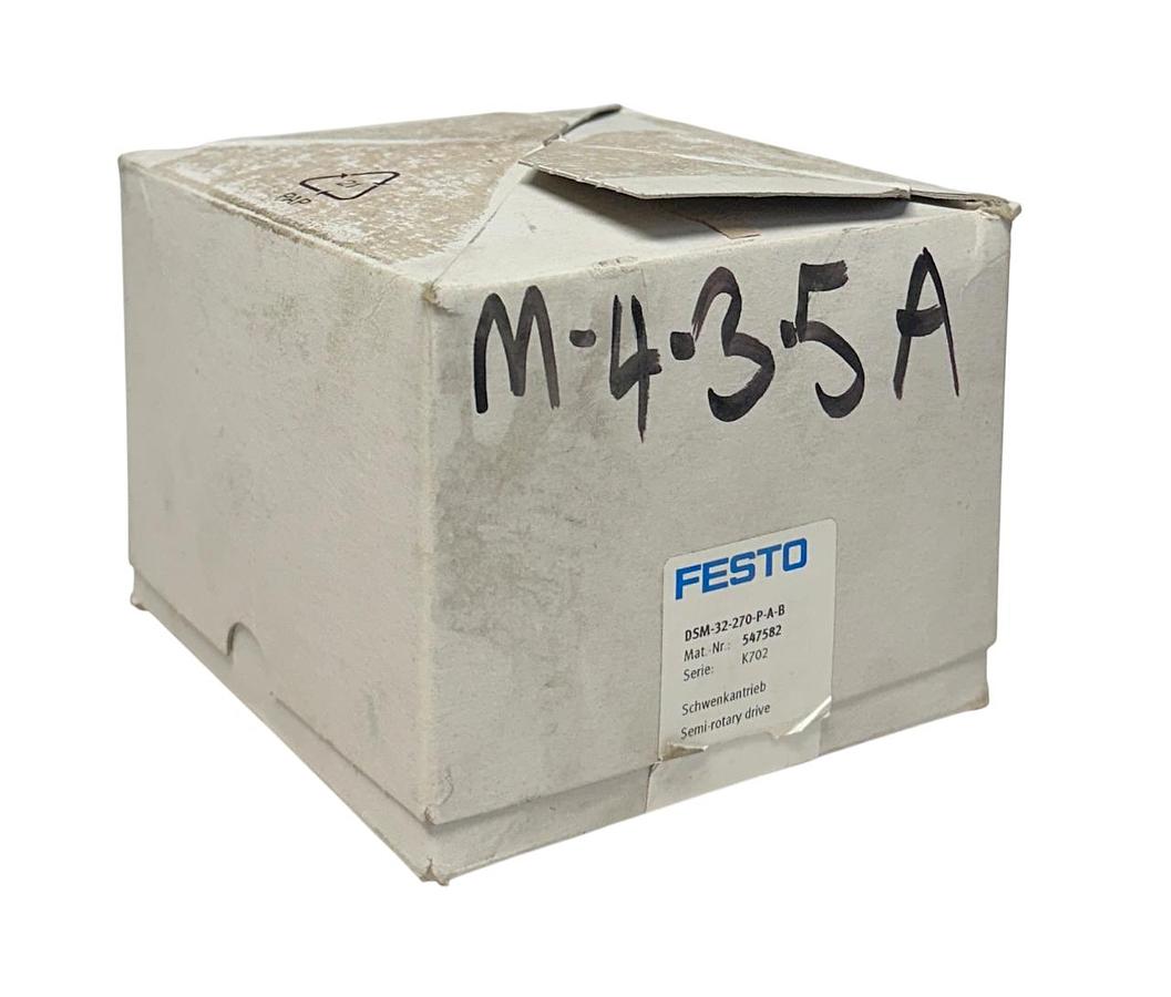 Used FESTO DSM-32-270-P-A-B / 547582 SEMI-ROTARY DRIVE DSM SERIES ACTUATOR 32mm NSMP