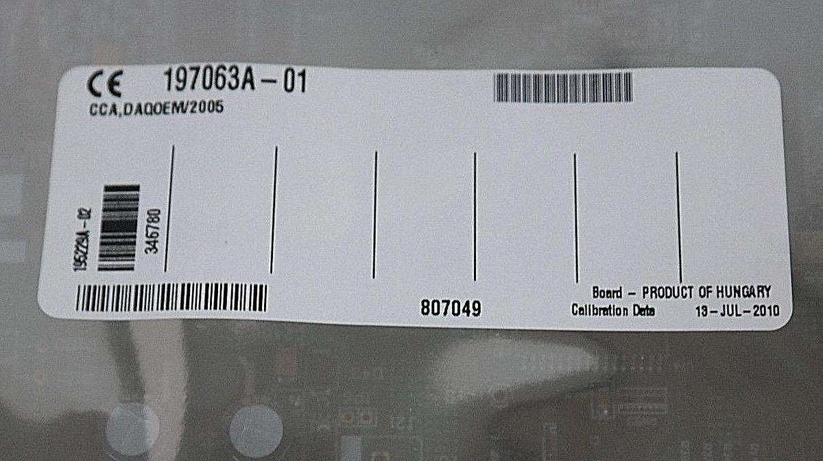 Used NEW CCA DAQOEM/2005 ETHERNET-BASED DATA ACQUISTION BOARD 197063A-01 0700-31597