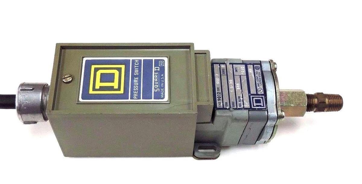 Used SQUARE D 9012-GRG-3 SER. B PRESSURE SWITCH 240PSIG, 1.5-30, 9012GRG3