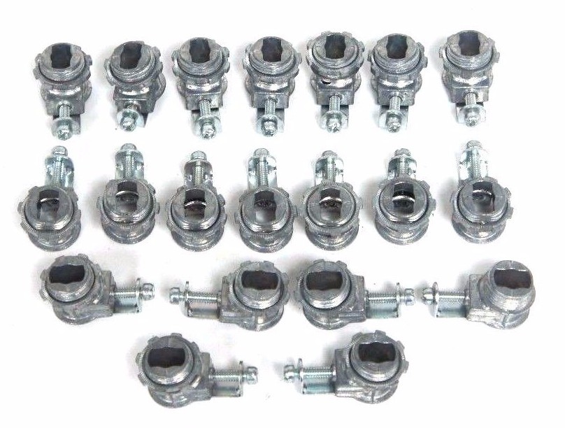 Used LOT OF 20 NEW BRIDGEPORT 560-DCS CABLE CONNECTOR BOX 12/3 MC