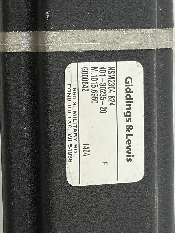 Used Giddings & Lewis NSM2304 B24 Servo Motor with Micron DT60-010 Gearbox 10:1