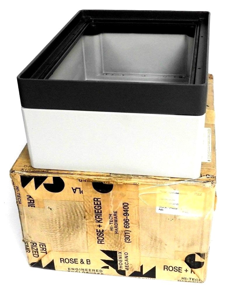 Used NEW ROSE SYSTEMTECHNIK 13.12.00.00.0 ENCLOSURE W/ FRONT PLATE SCREWS 131200000