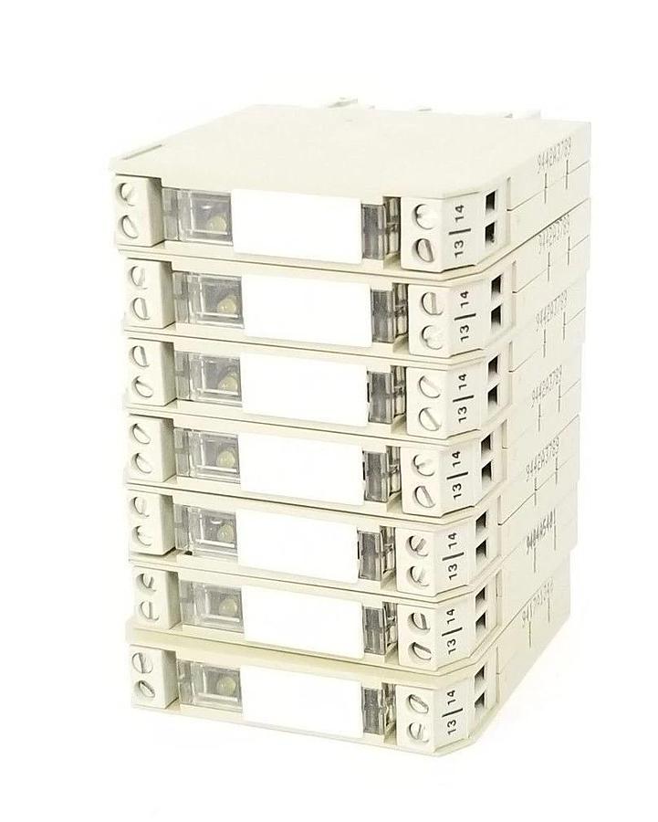 Used LOT OF 7 LUTZE RE4-0716 RELAYS 115V INPUT, 730716, RE40716