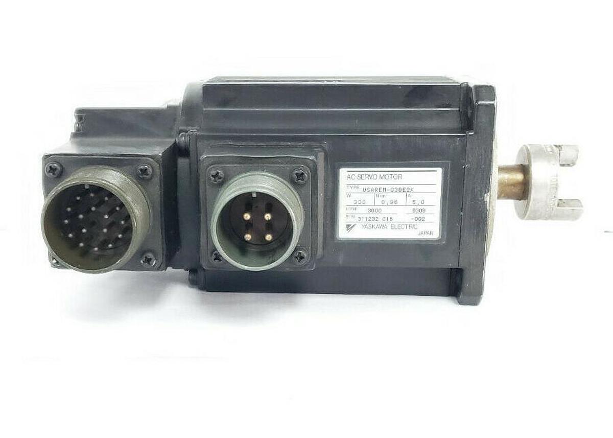 Used YASKAWA USAREM-03BE2K AC SERVO MOTOR W/ UTOPI-150YA INCR. ENCODER USAREM03BE2K