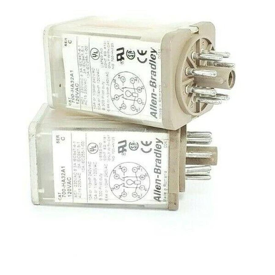 Used LOT OF 2 ALLEN BRADLEY 700-HA32A1 SER. C RELAYS 700HA32A1