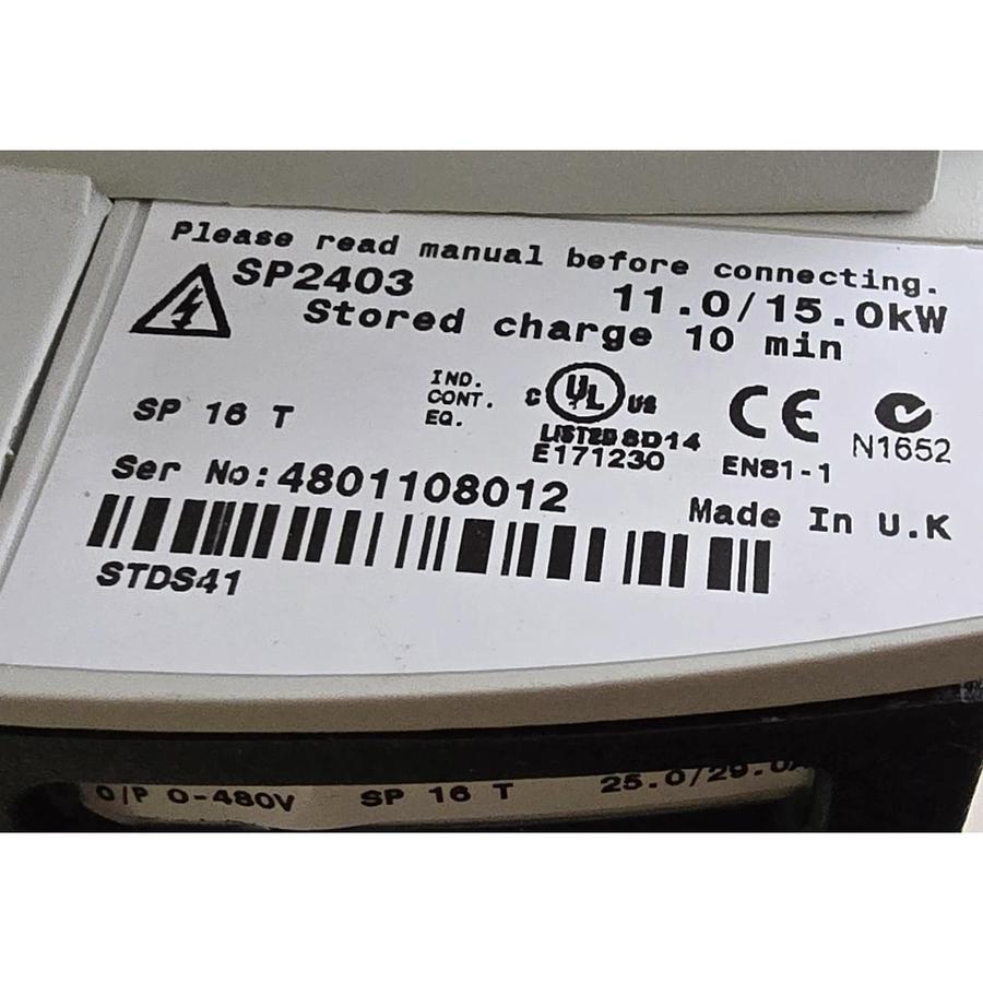 EMERSON NIDEC CONTROL TECHNIQUES SP2403 Unidrive SP AC DRIVE 11/15kW 480V NSNP