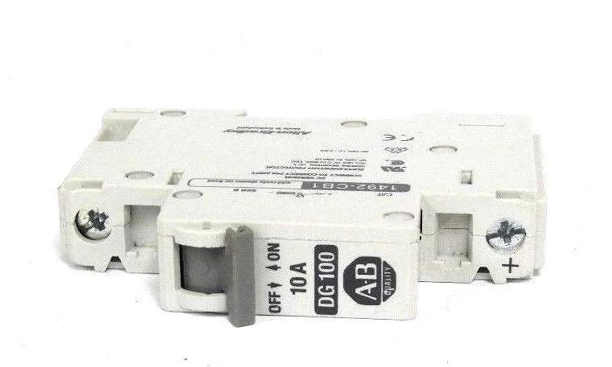 Used ALLEN BRADLEY 1492-CB1 CIRCUIT BREAKER, SER. B, 10A, DG100, 1492-CB1-DG100