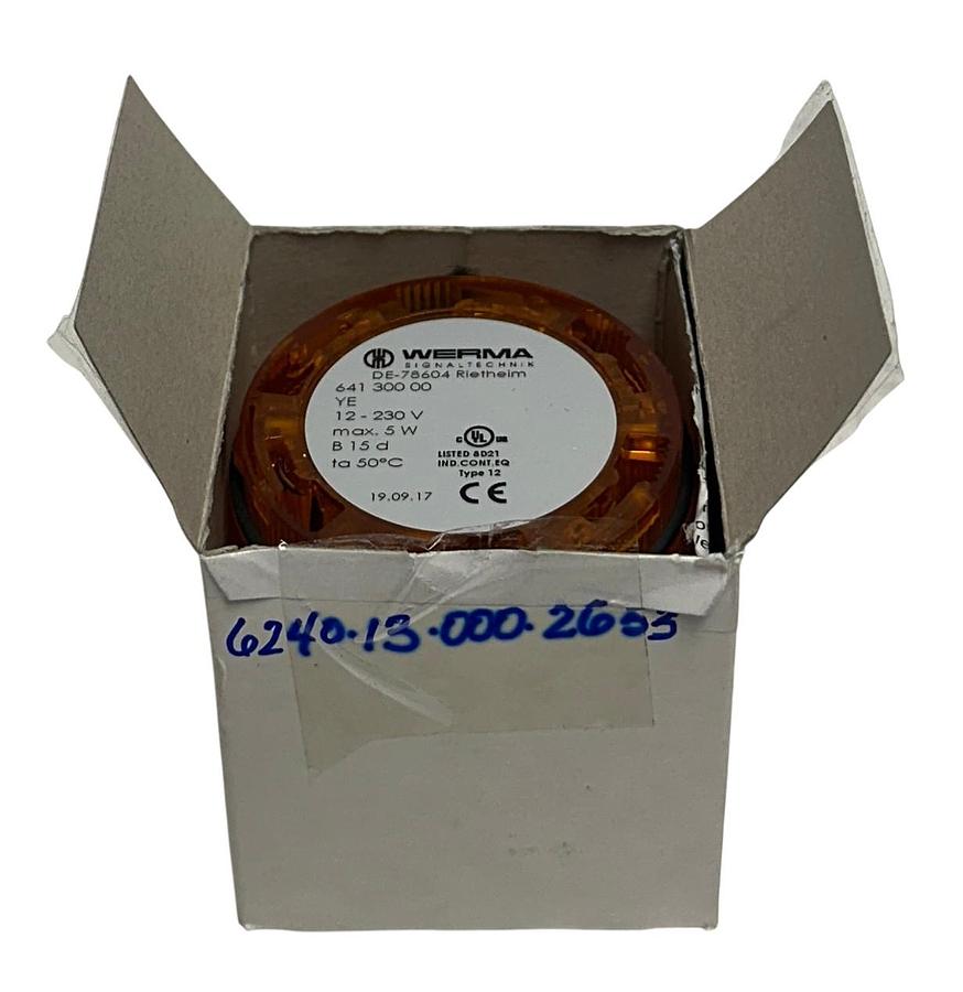 WERMA 641 300 00 / 64130000 PERMANENT LIGHT ELEMENT ORANGE 12-230V 5W NSNP
